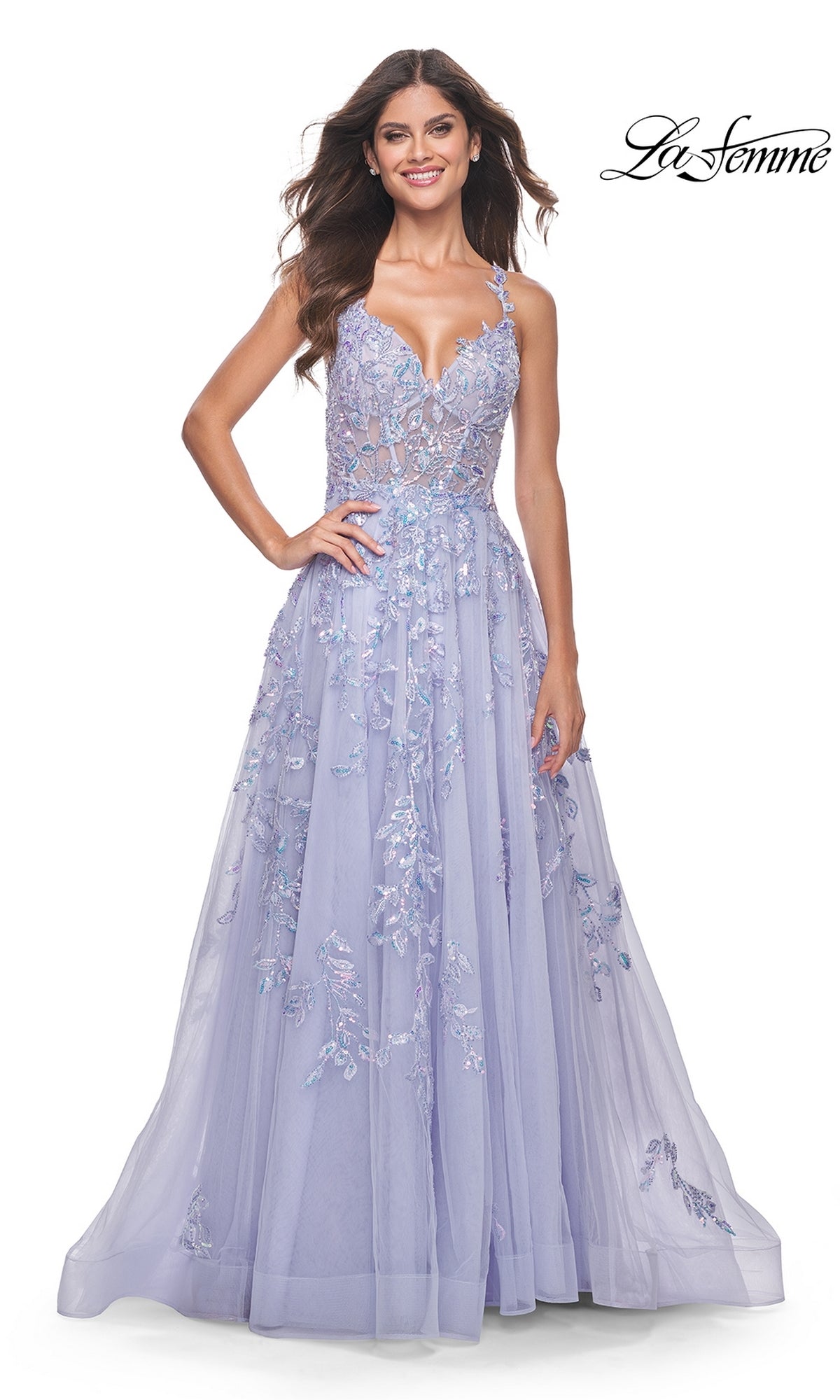 Periwinkle Ball Gown Prom Dresses