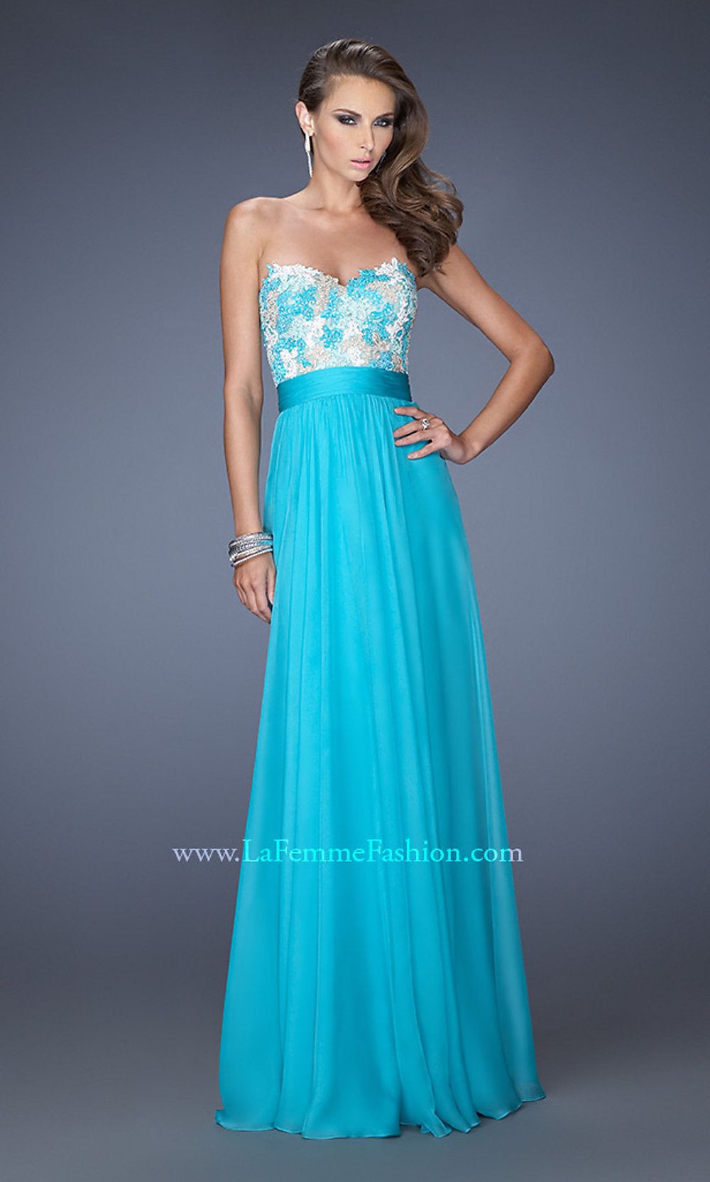 Aquamarine Strapless Mini Dress