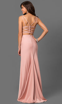  Two-Piece Long La Femme Sweetheart Prom Dress