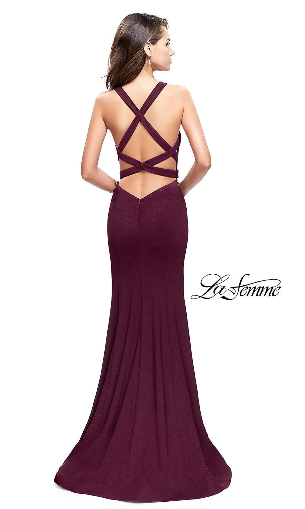 Burgundy strappy outlet dress