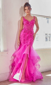 Fuchsia Formal Long Dress CD331 By Ladivine