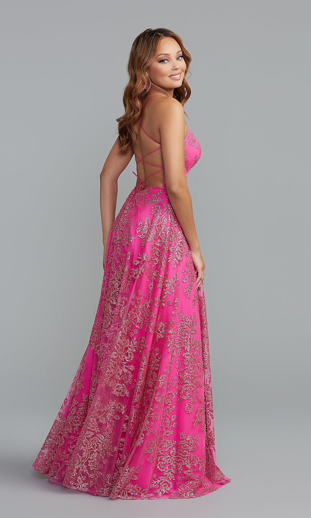 Fuchsia and gold dress sale