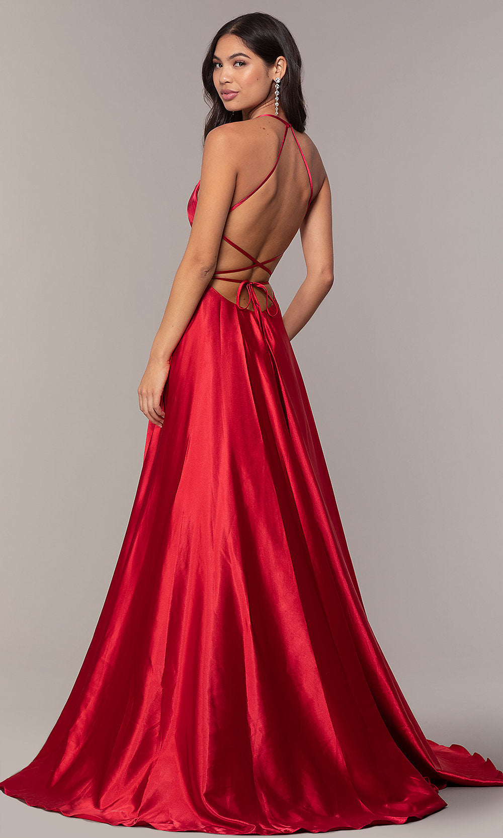 Open back formal dresses best sale